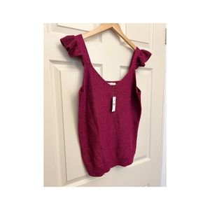 Loft Maroon Knitted Top US M